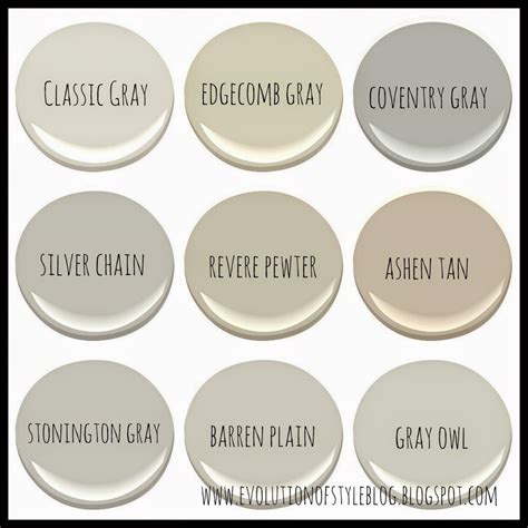 Benjamin Moore most popular grays